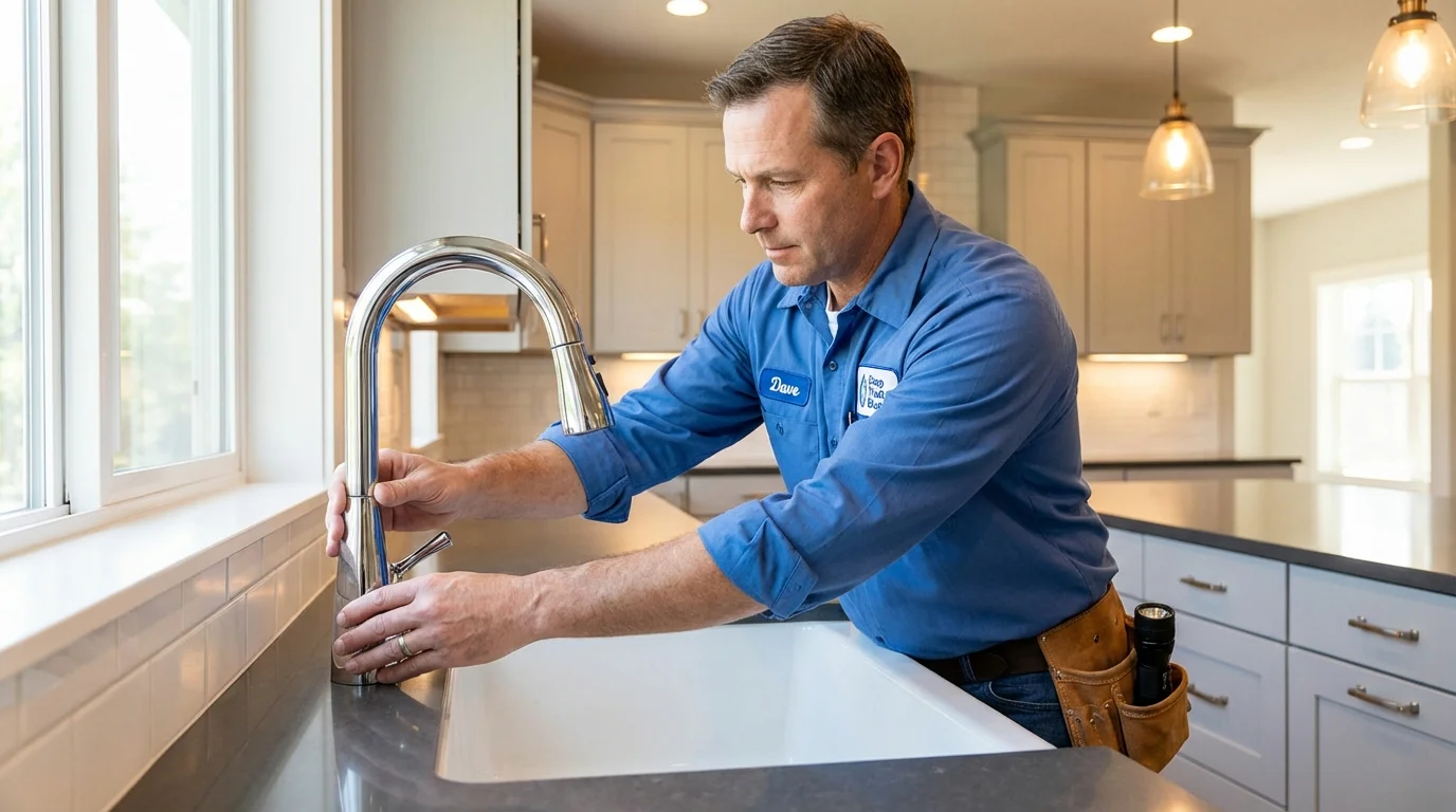 Kitchen faucet installation by Johns Plumbing LLC in Andalusia